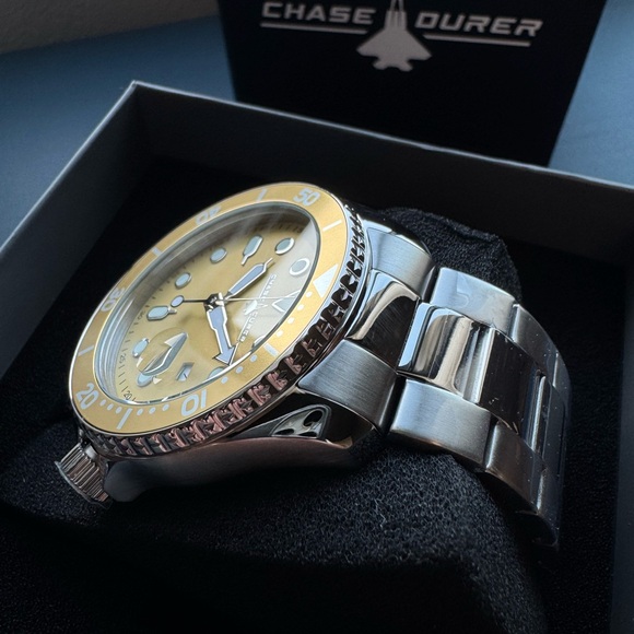 Chase Durer CDW-0149 Men's Watch 46mm Silver/Khaki Luminous Dial - New! - Picture 5 of 8